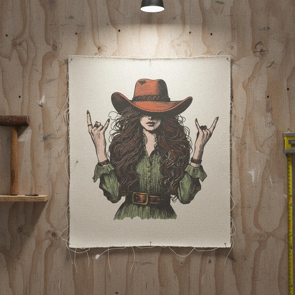 Cowgirl PNG, Western Fashion Digital Download - 300 DPI Design for T-Shirt