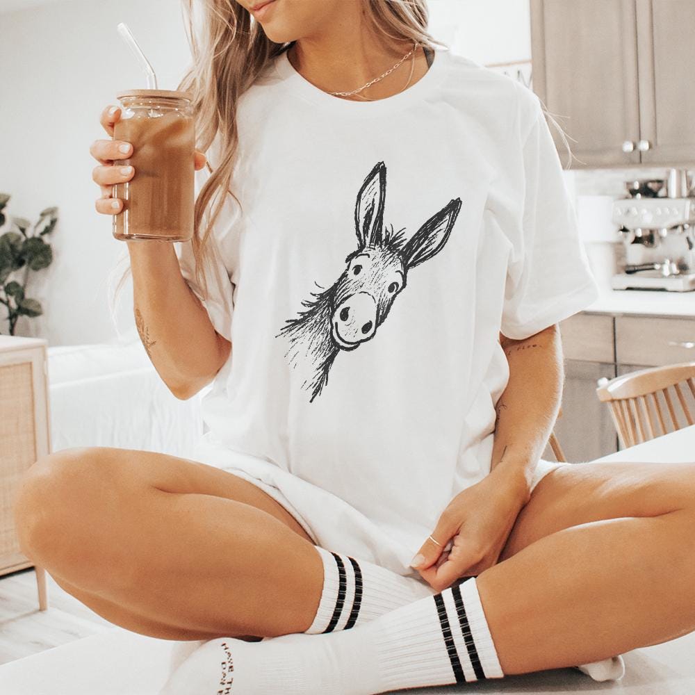 Funny Donkey PNG Illustration, Animal Drawing Clipart - 300 DPI Design