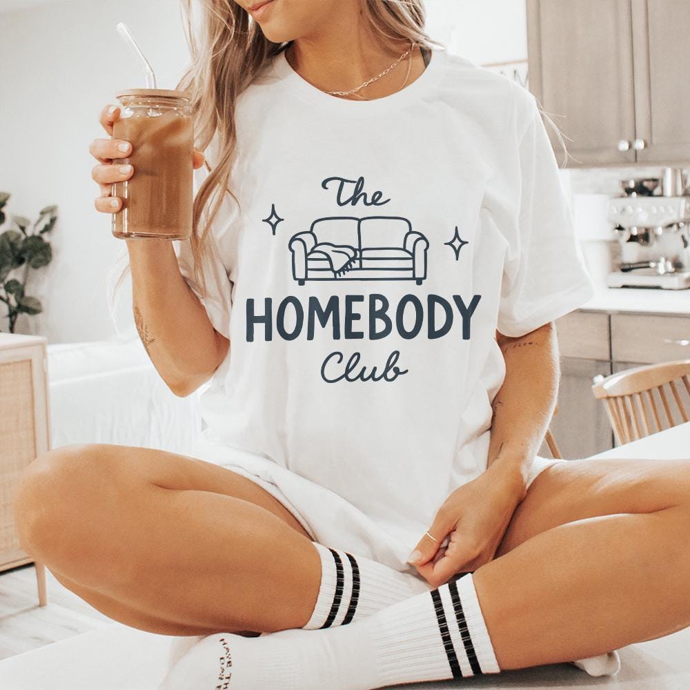 The Homebody Club PNG Couch Design, Cozy Digital Download - 300 DPI