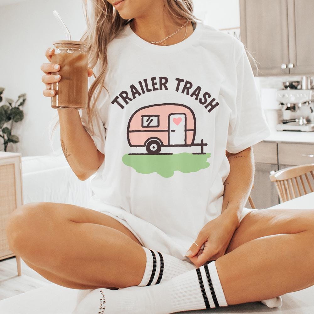 Trailer Trash PNG, Funny Camper Shirt Digital Download - 300 DPI Design