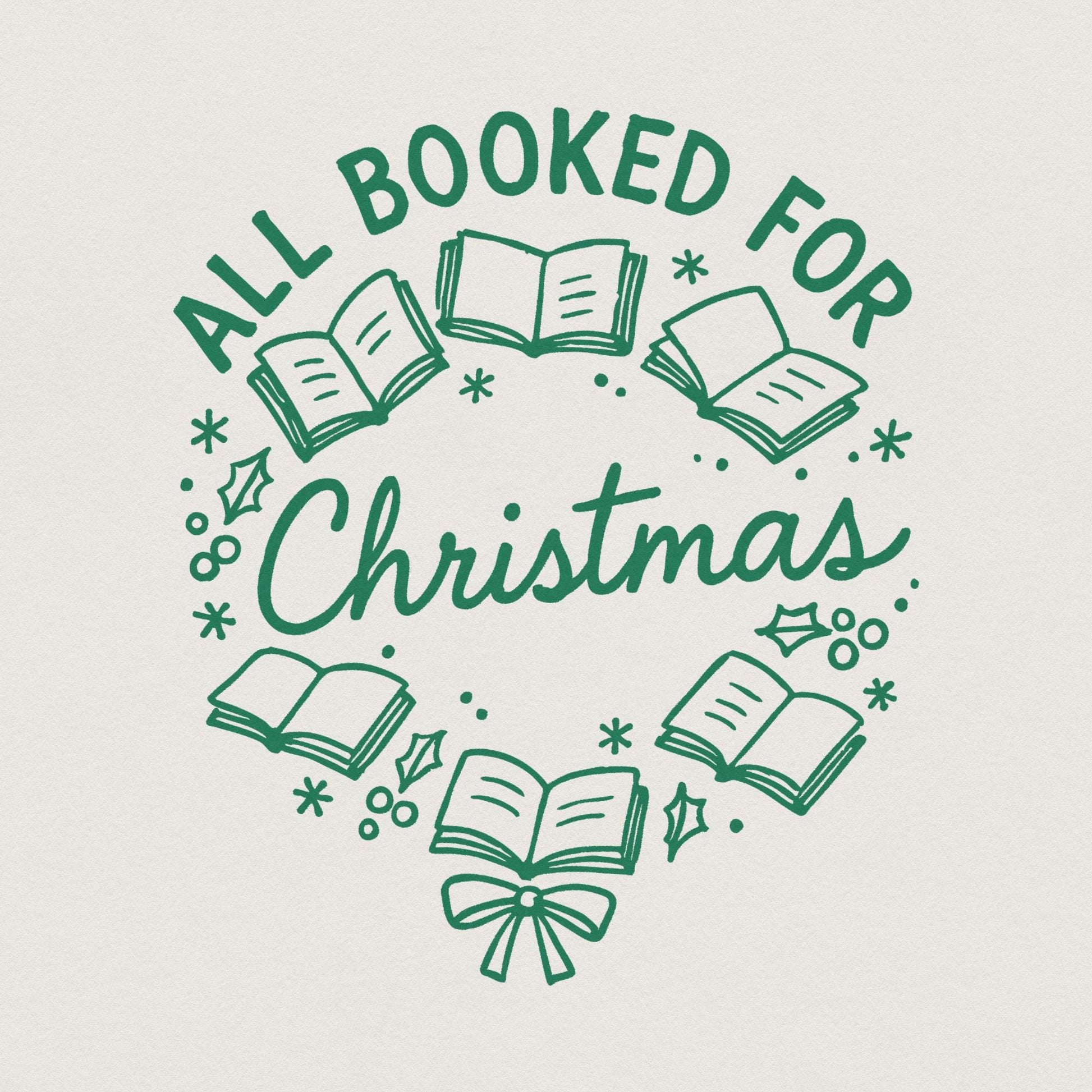 All Booked For Christmas PNG, Christmas Books PNG - 300 DPI Design for