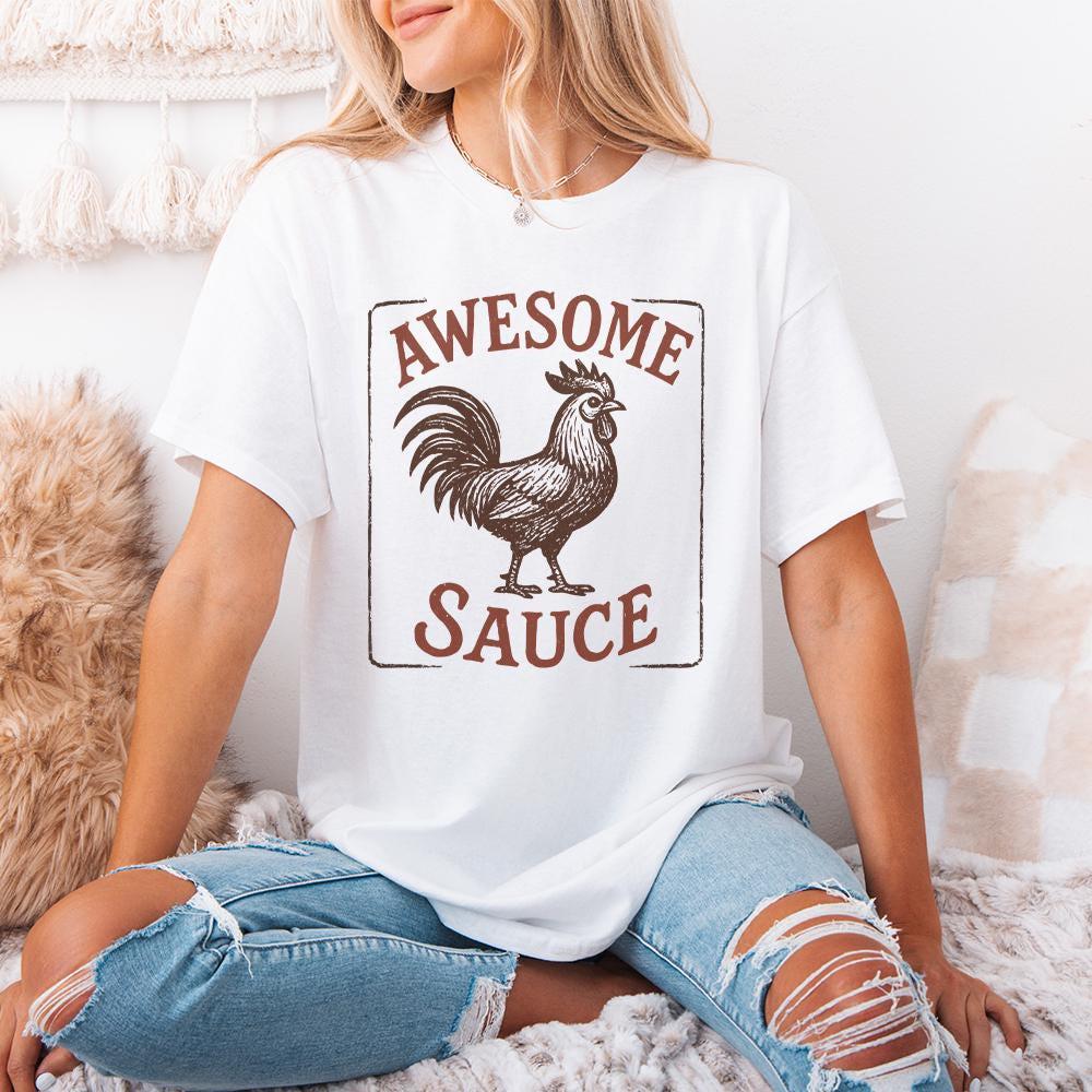 Awesome Sauce Rooster PNG, Funny Farm Animal PNG - 300 DPI Design for