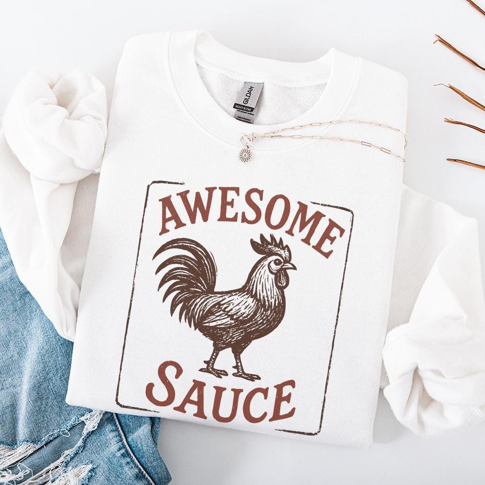 Awesome Sauce Rooster PNG, Funny Farm Animal PNG - 300 DPI Design for