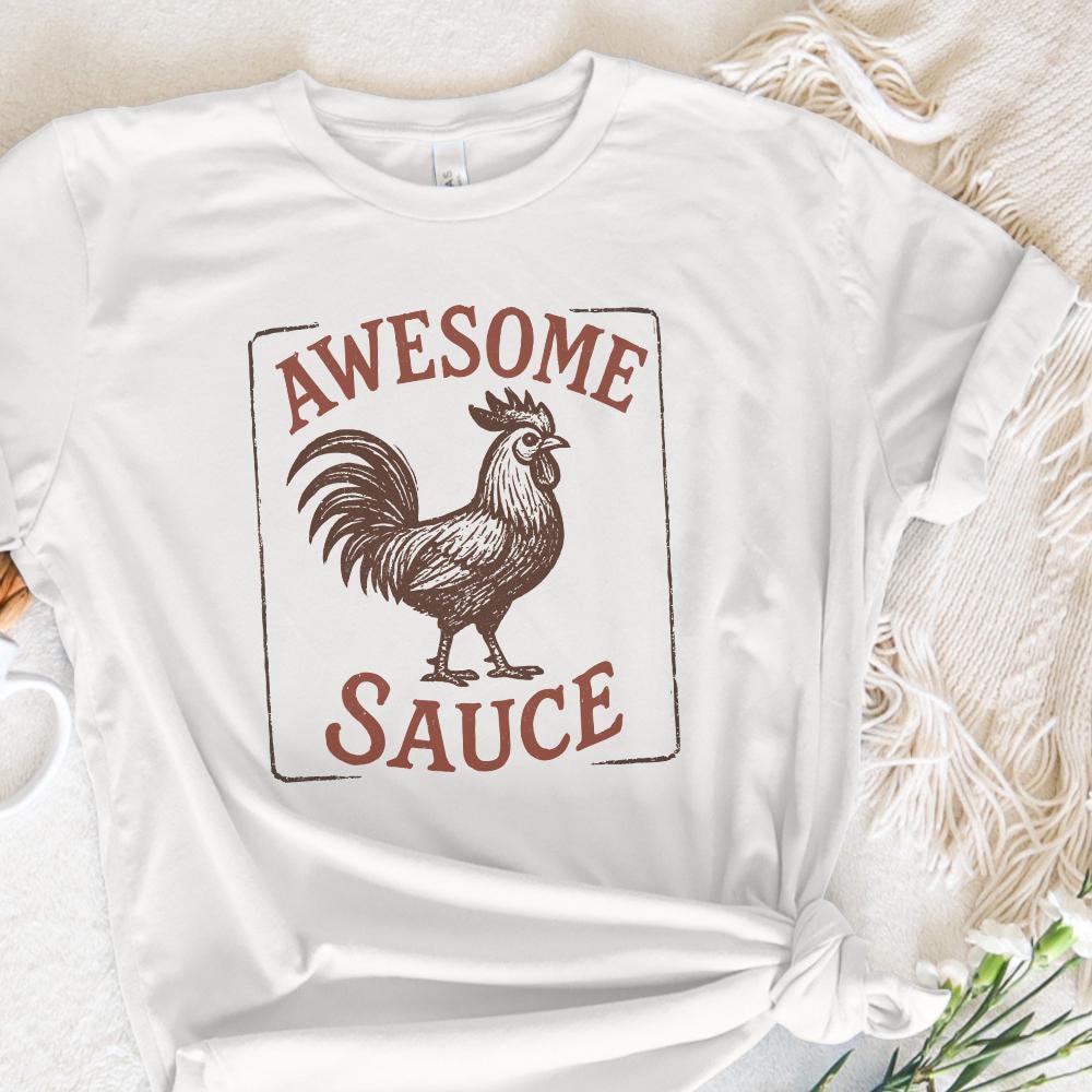 Awesome Sauce Rooster PNG, Funny Farm Animal PNG - 300 DPI Design for