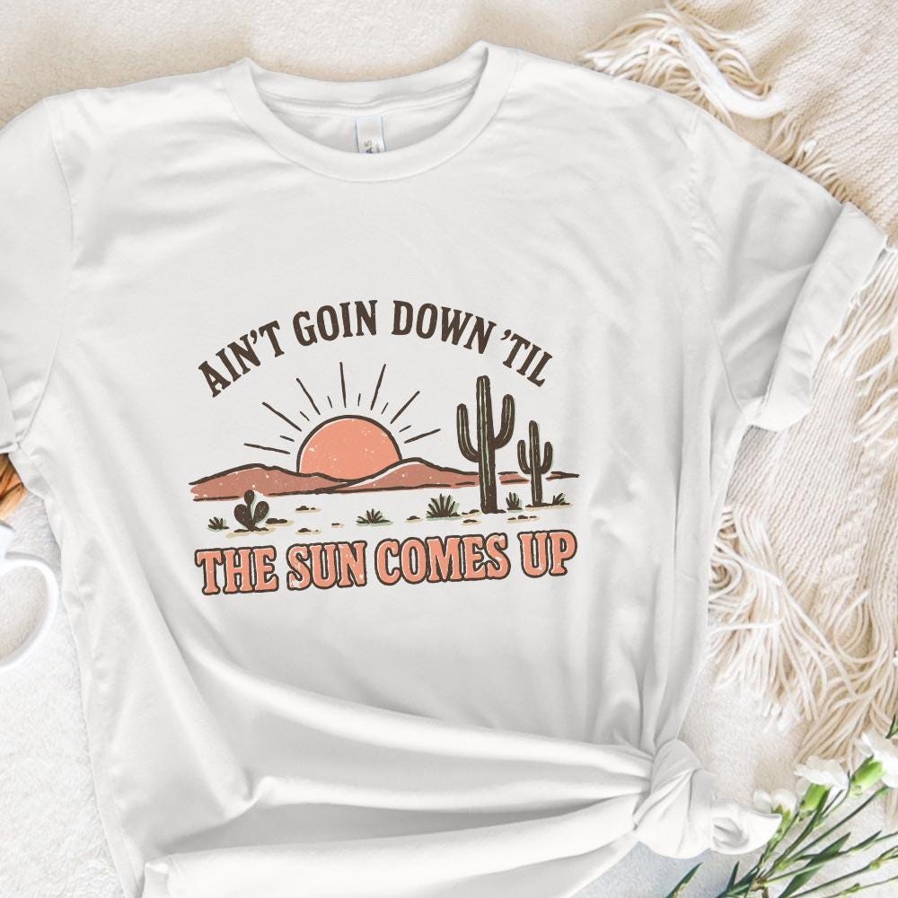 Ain't Goin Down 'Til The Sun Comes Up PNG, Western Desert Sunrise PNG -