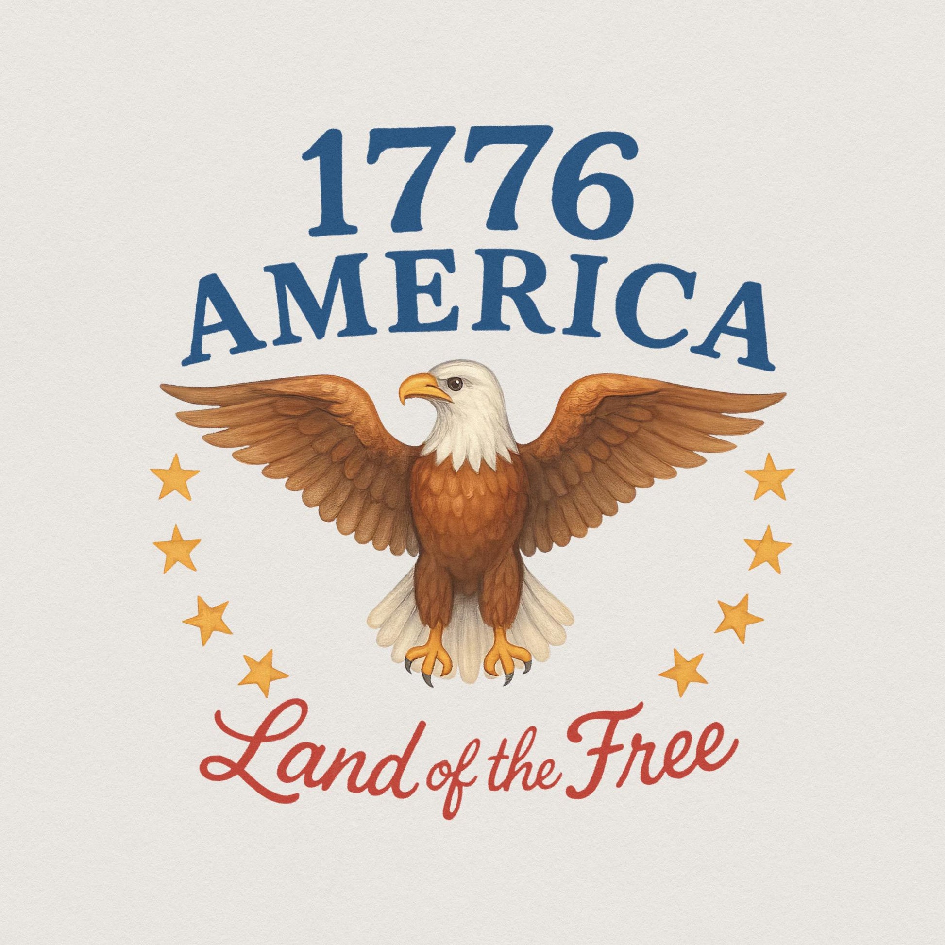1776 America, Patriotic Design - 300 DPI Design for T-Shirt