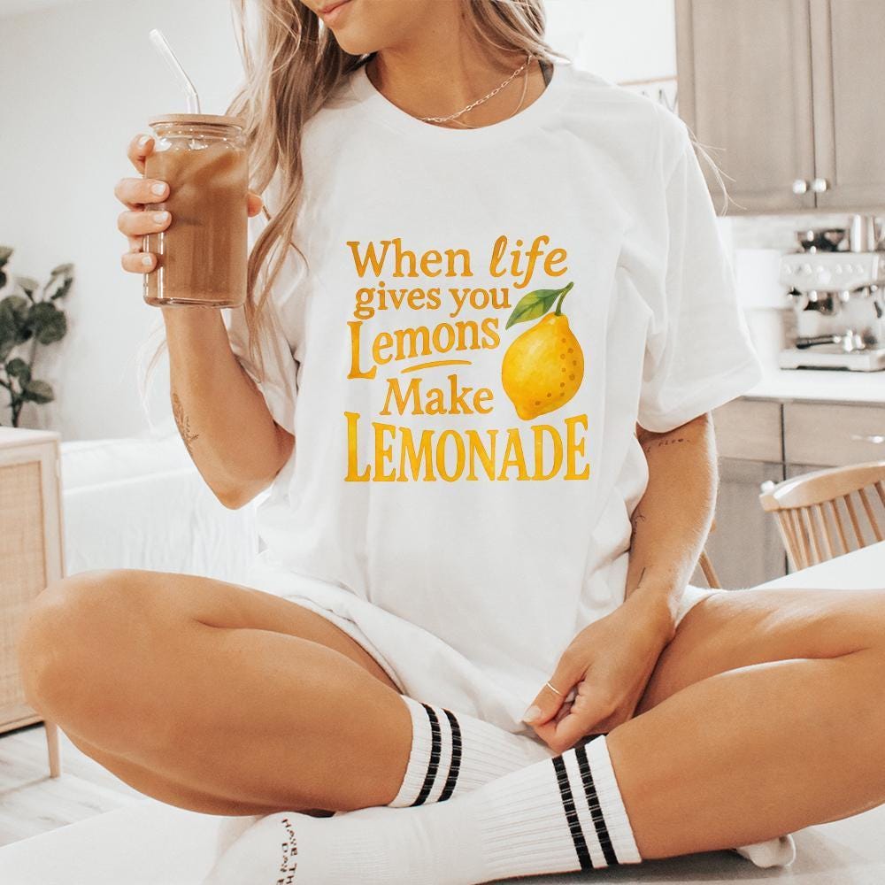 Coquette Lemon Design PNG, Funny Make Lemonade T-shirt Art - 300 DPI