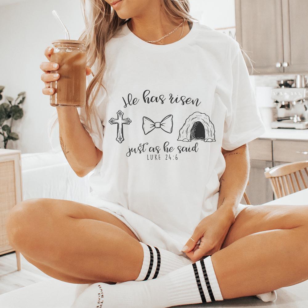 He Has Risen Png, Easter Christian Png - 300 DPI Design for T-Shirt