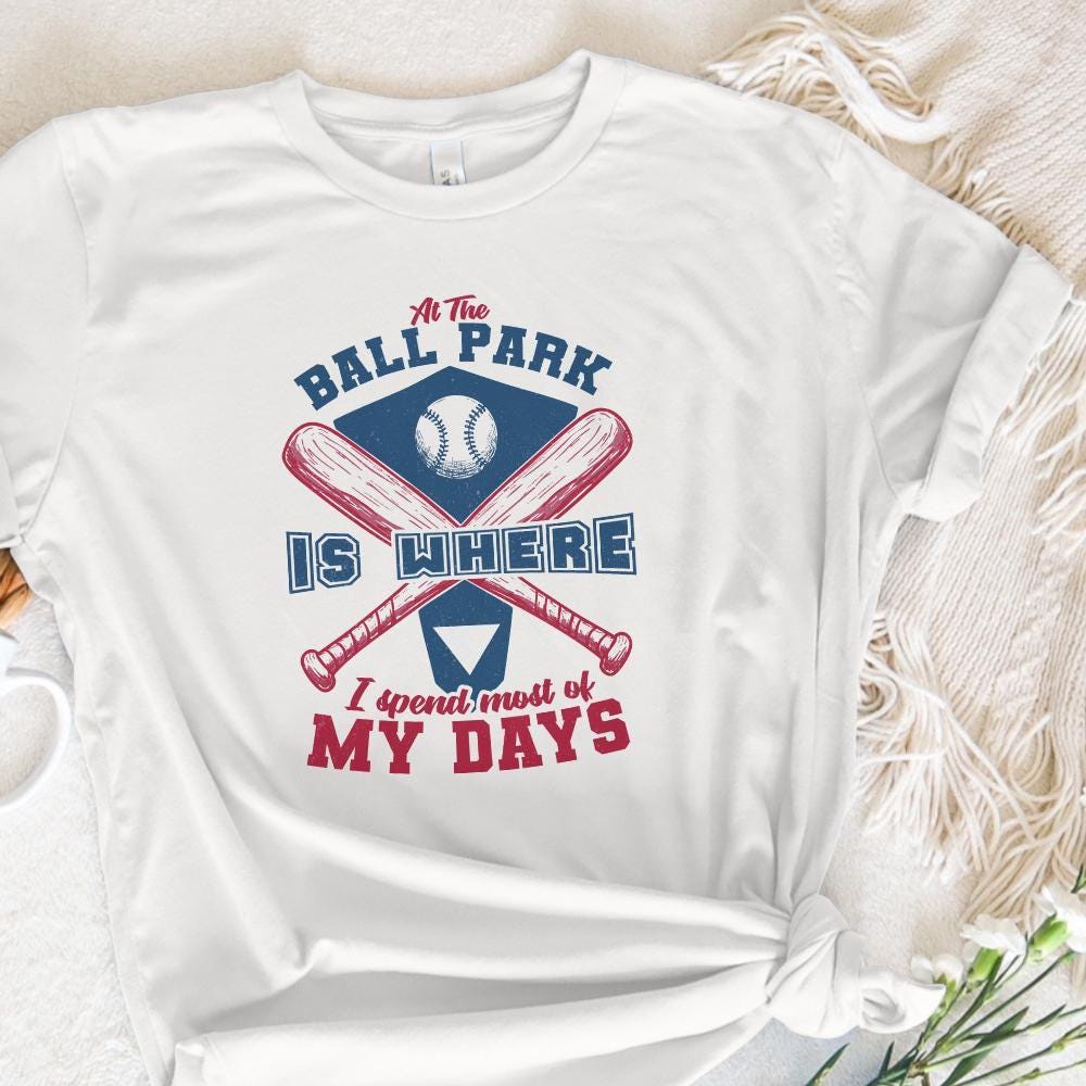 At The Ballpark Is Where I Spend Most Days PNG, Retro Baseball Mom - 300