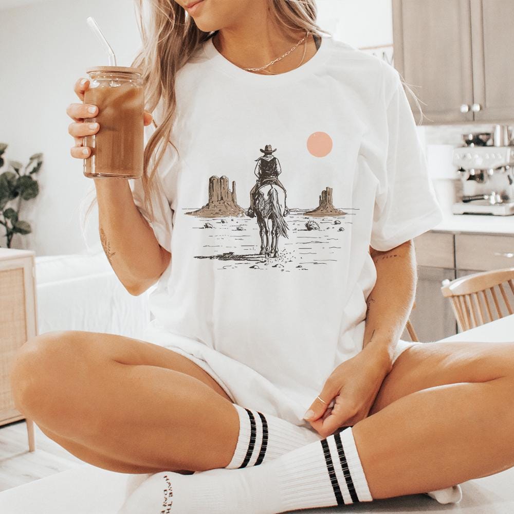 Western Digital Download, Cowboy Desert Western PNG - 300 DPI Design for