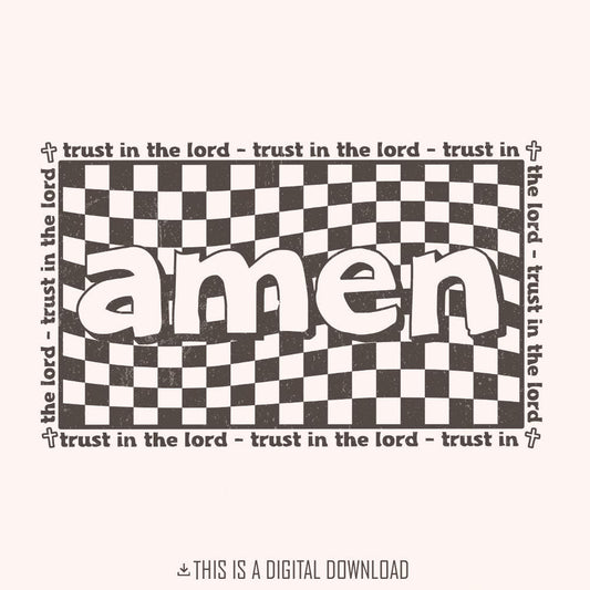 Amen PNG Download, Christian PNG - 300 DPI Design for T-Shirt