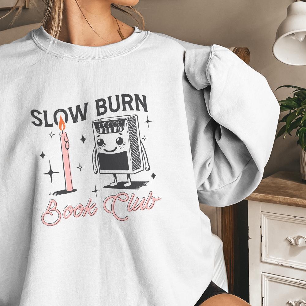 Slow Burn PNG, Book Lover Design - 300 DPI Design for T-Shirt