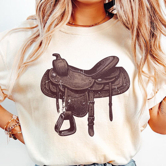 Western Saddle PNG, Vintage Western Png - 300 DPI Design for T-Shirt