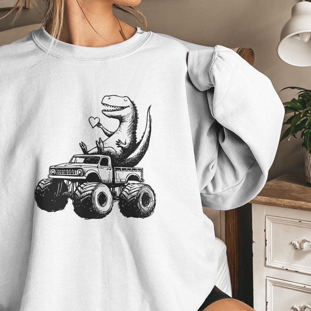 T-Rex Dinosaur Monster Truck Png, Sublimation Design - 300 DPI Design for