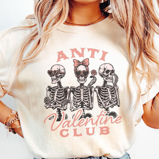 Anti Valentine Club PNG, Funny Valentine's Day PNG - 300 DPI Design for