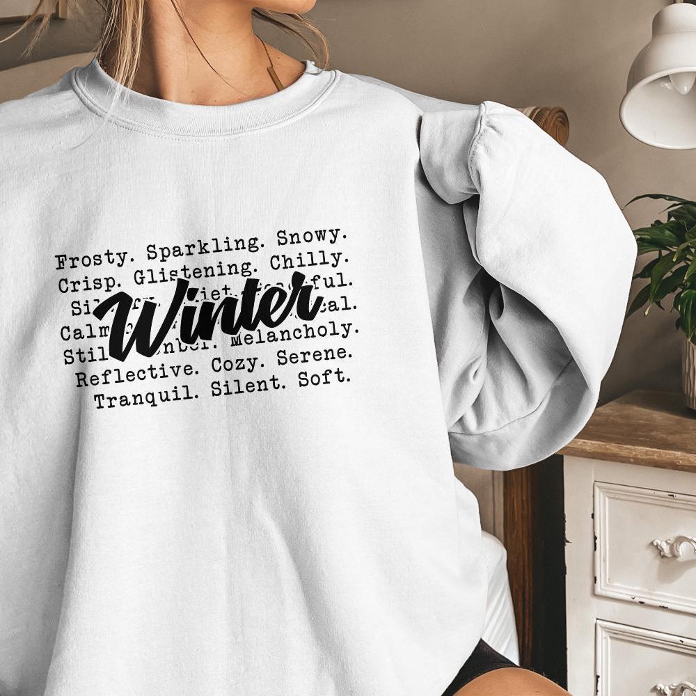 Winter Words PNG, Cozy Sweaters - 300 DPI Design for T-Shirt