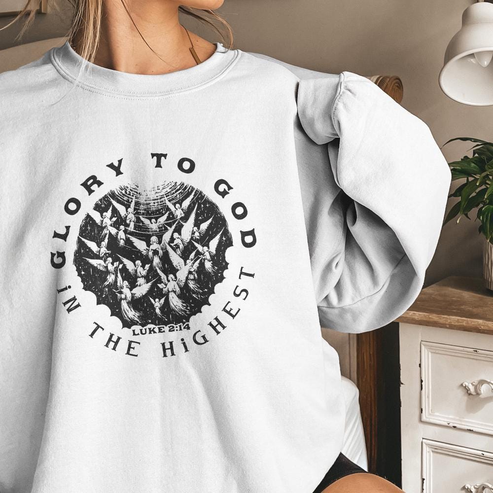 Glory to God PNG, Jesus Christmas Sublimation - 300 DPI Design for T-Shirt