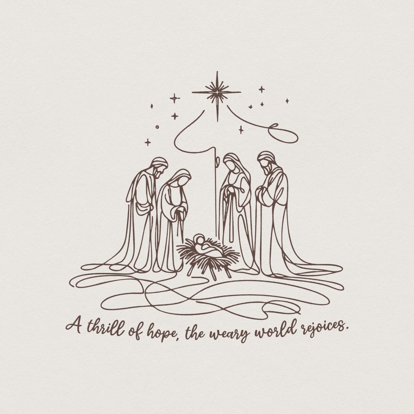 A Thrill of Hope Nativity png PNG, Christian Christmas Clipart - 300 DPI
