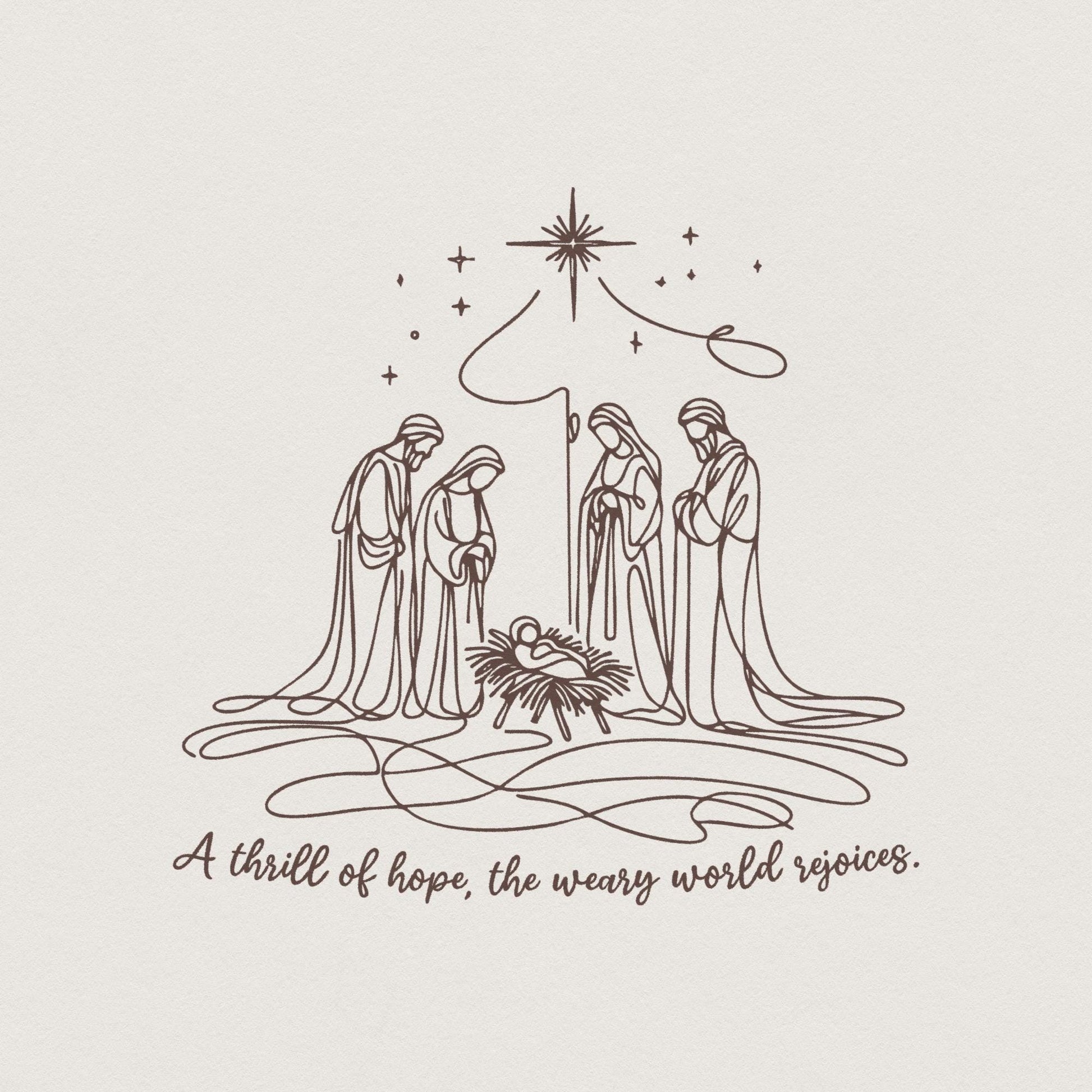 A Thrill of Hope Nativity png PNG, Christian Christmas Clipart - 300 DPI