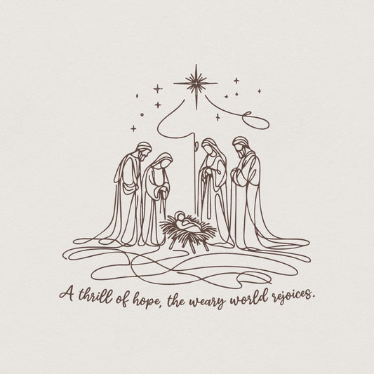 A Thrill of Hope Nativity png PNG, Christian Christmas Clipart - 300 DPI
