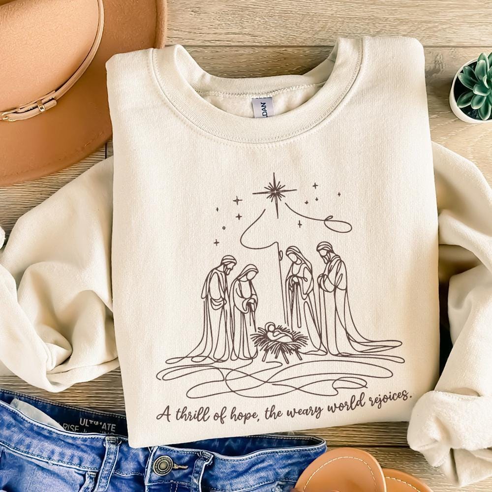 A Thrill of Hope Nativity png PNG, Christian Christmas Clipart - 300 DPI