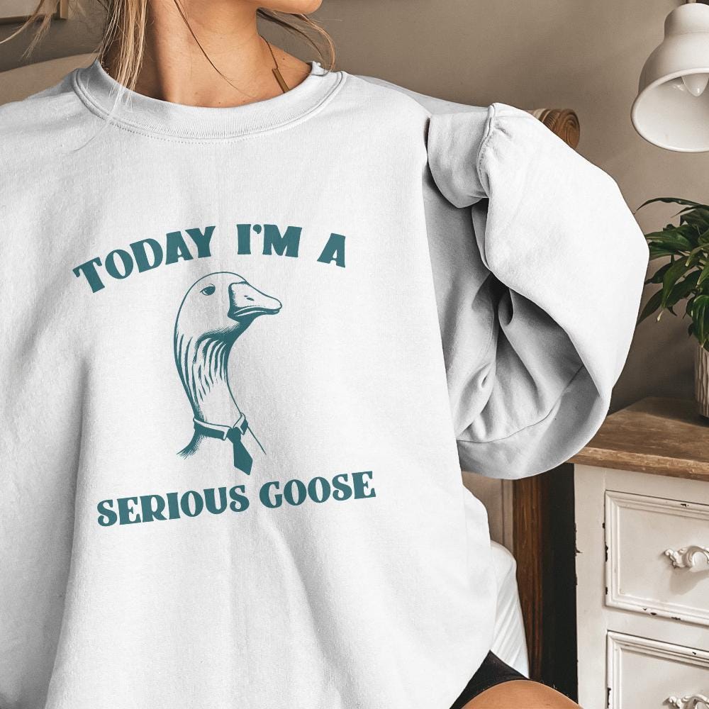 Serious Goose PNG, Silly Goose Era - 300 DPI Design for T-Shirt