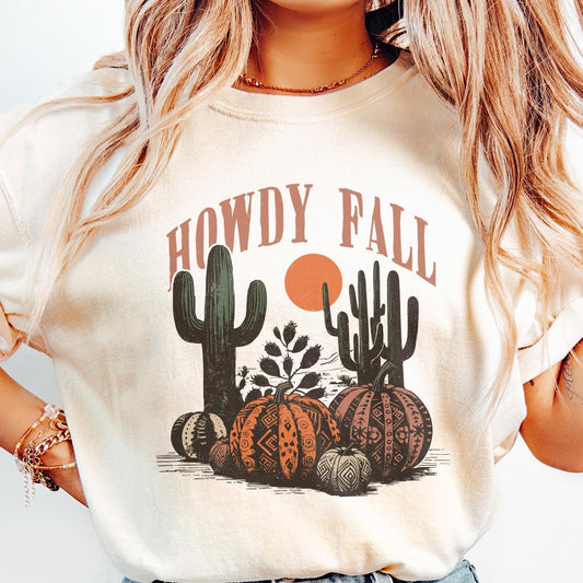 Western Fall Png, Howdy Fall Png - 300 DPI Design for T-Shirt