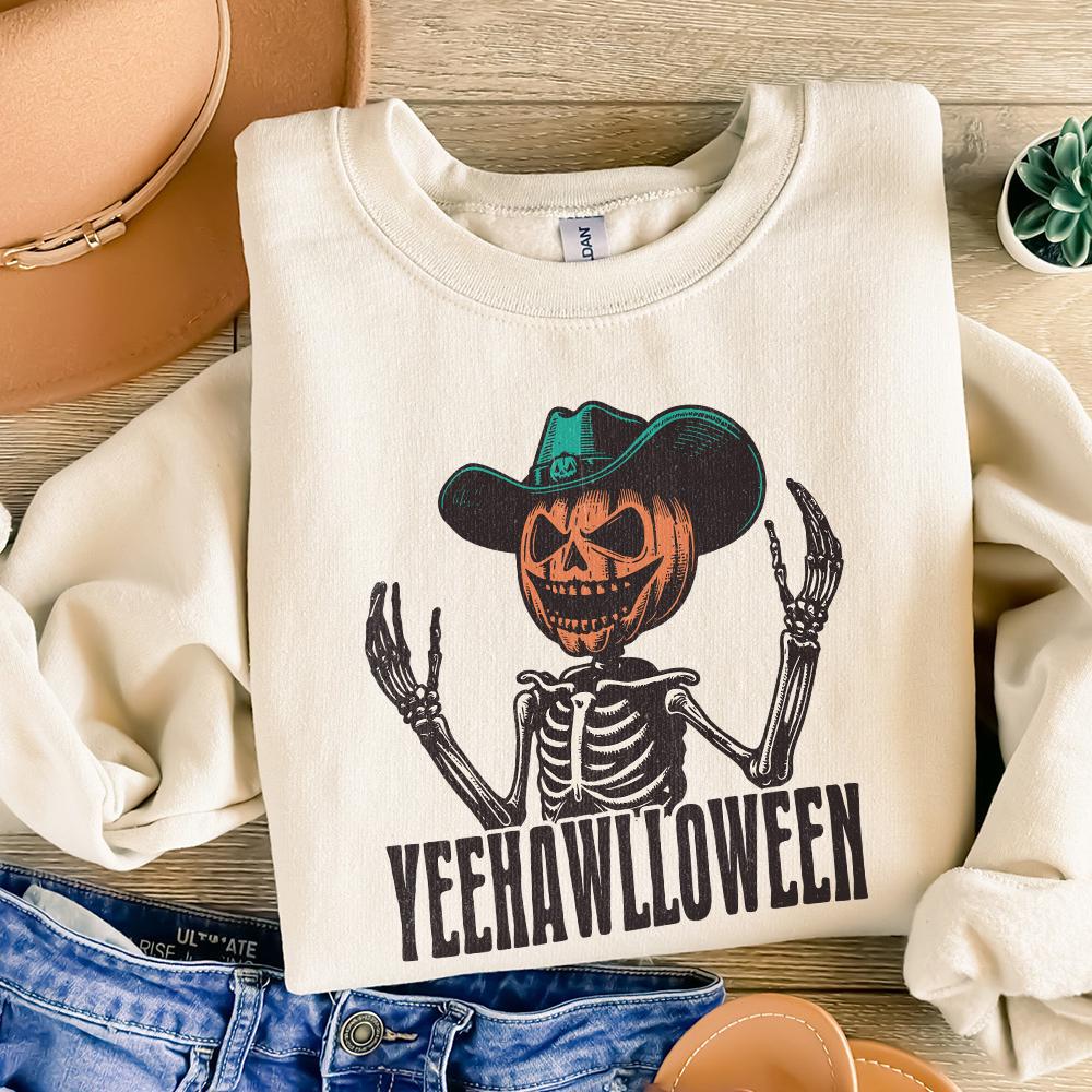 Yeehawlloween Western PNG, Trendy Western Designs - 300 DPI Design for