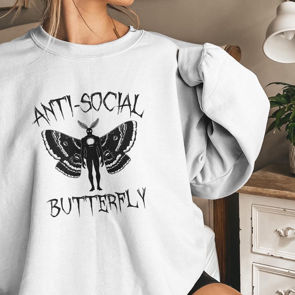 Antisocial Butterfly PNG, Butterfly png - 300 DPI Design for T-Shirt