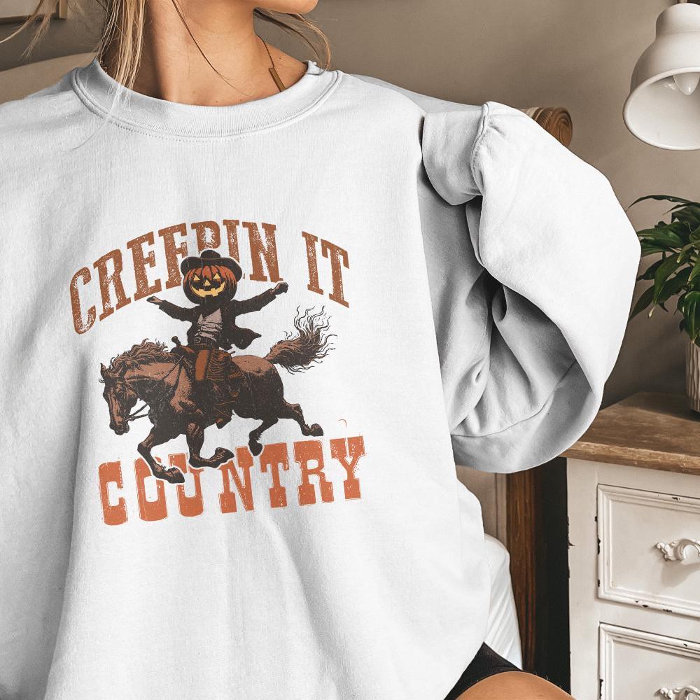 Creepin It Country Png, Western Halloween Png - 300 DPI Design for T-Shirt