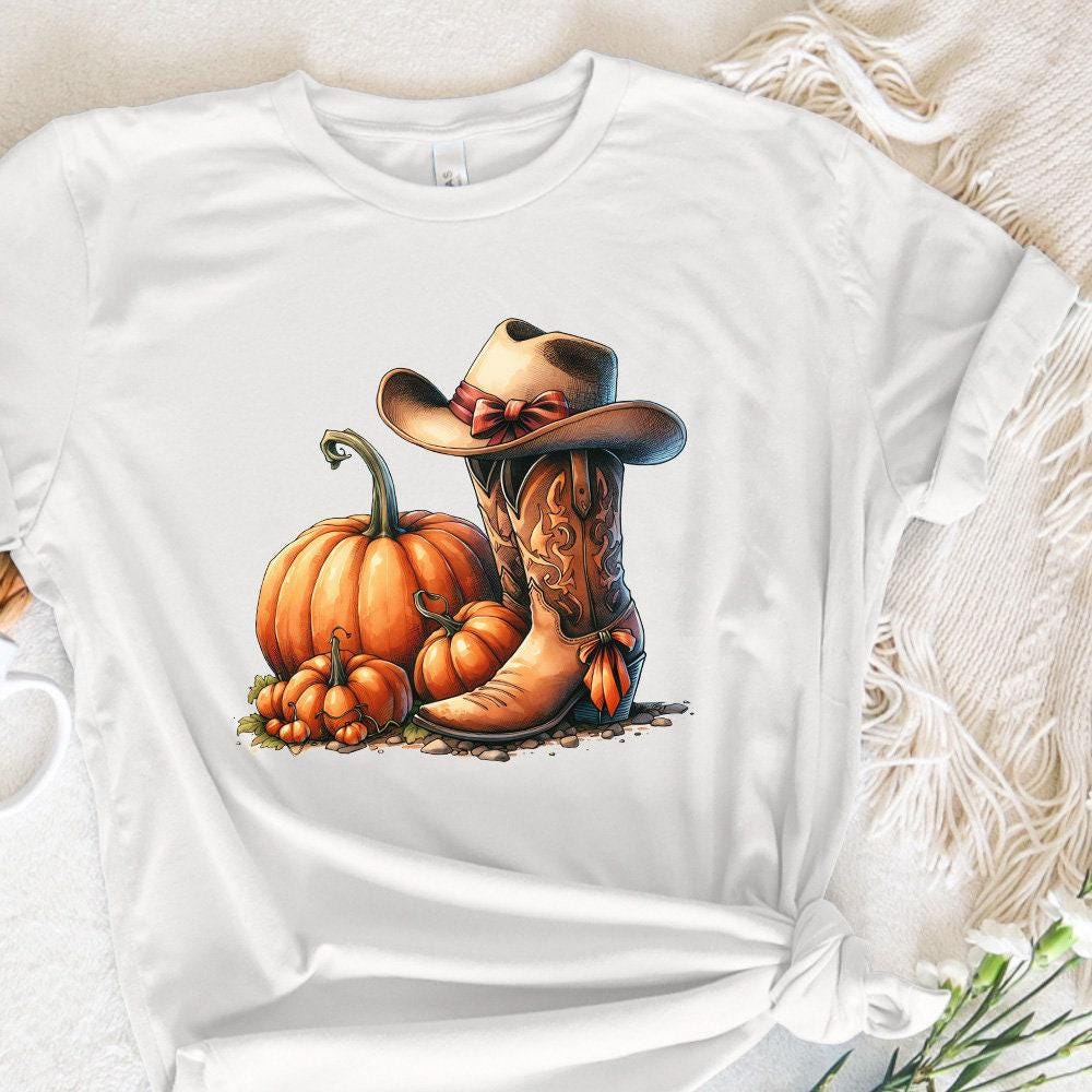Howdy Pumpkin Png, Halloween Png - 300 DPI Design for T-Shirt
