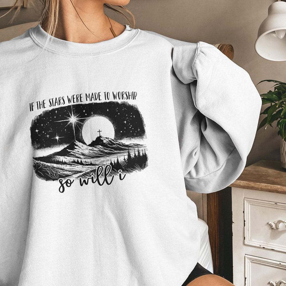 If the Stars Were Made to Worship Png, Christian Svg - 300 DPI Design for