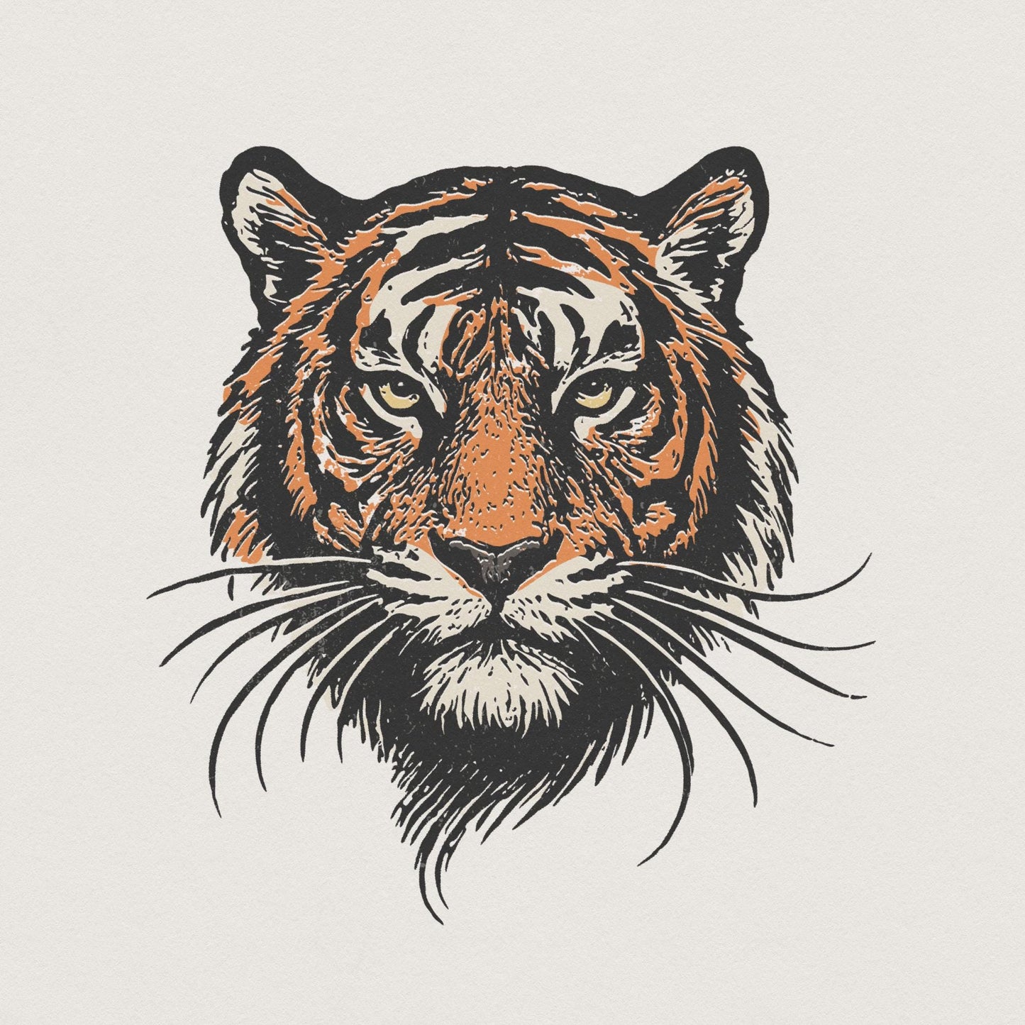 Tiger PNG, Hand Drawn Animal Design - 300 DPI Design for T-Shirt