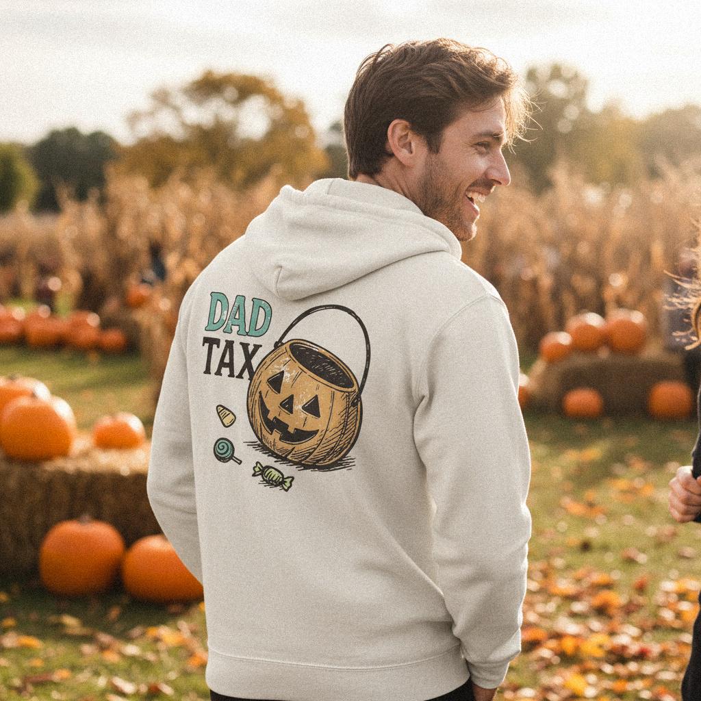 Dad Tax PNG, Funny Halloween Candy Bucket Shirt - 300 DPI Design for