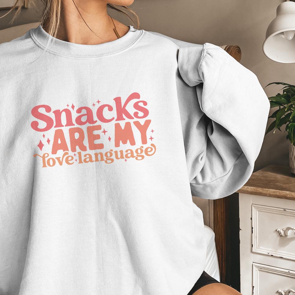Snacks Are My Love Language SVG PNG, Funny Valentine Svg - 300 DPI Design