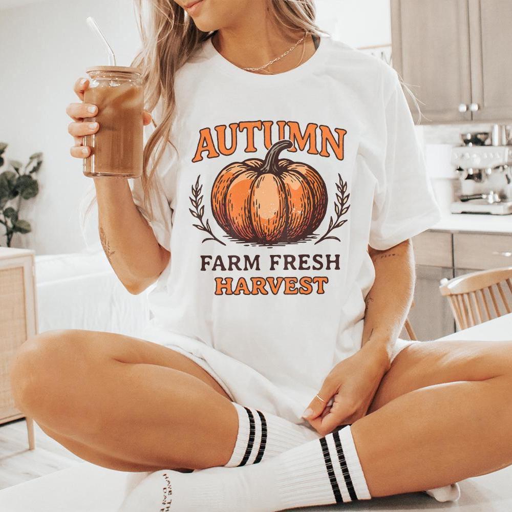 Autumn Farm Fresh Harvest PNG, Pumpkin Digital Download - 300 DPI Design