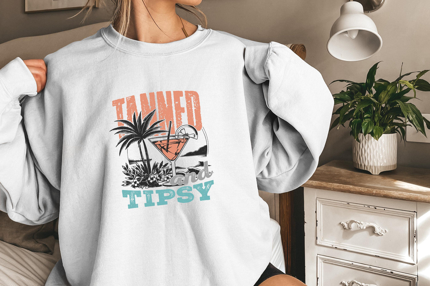 Tanned and Tipsy PNG, Summer PNG - 300 DPI Design for T-Shirt