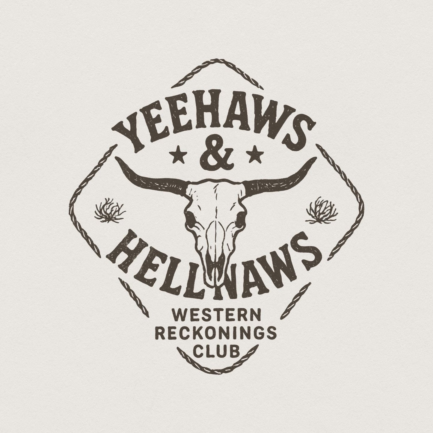 Yeehaws & Hell Naws PNG, Western Reckonings Club - 300 DPI Design for