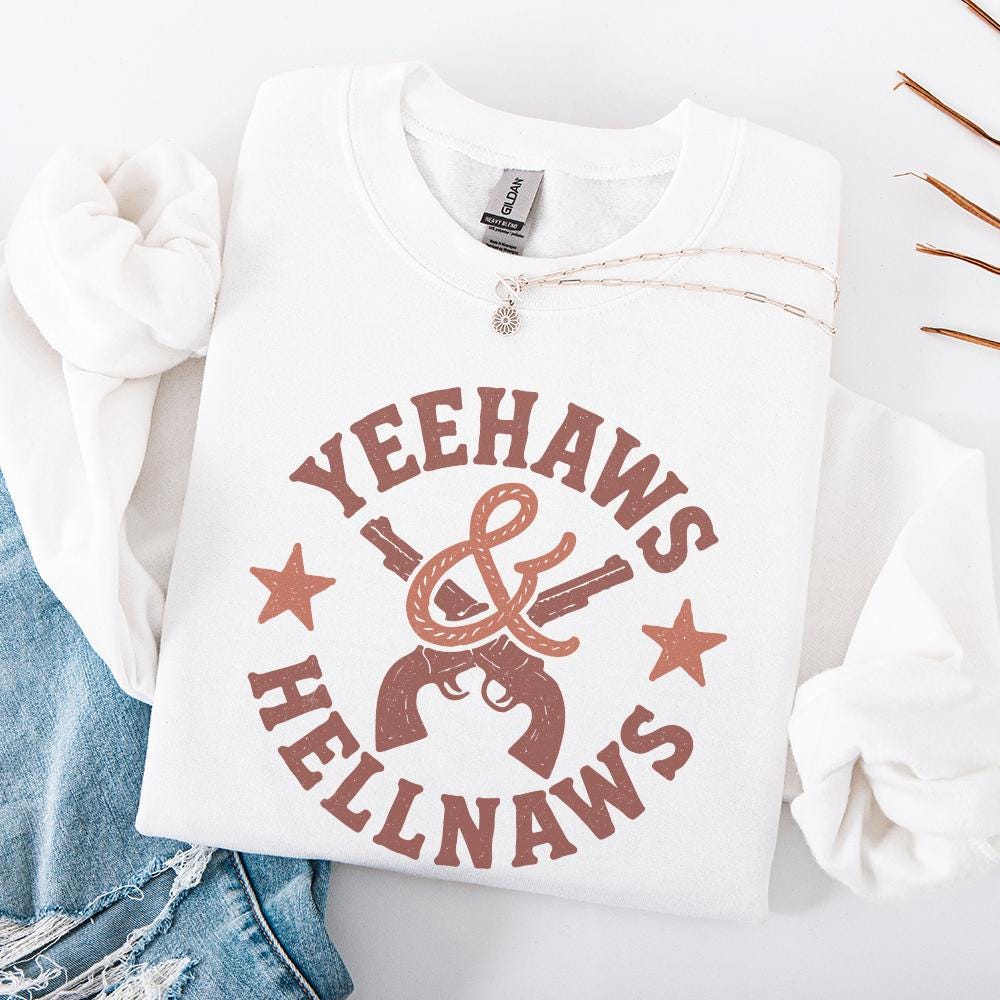 Yeehaws & Hellnaws PNG, Western Country PNG Digital Download - 300 DPI
