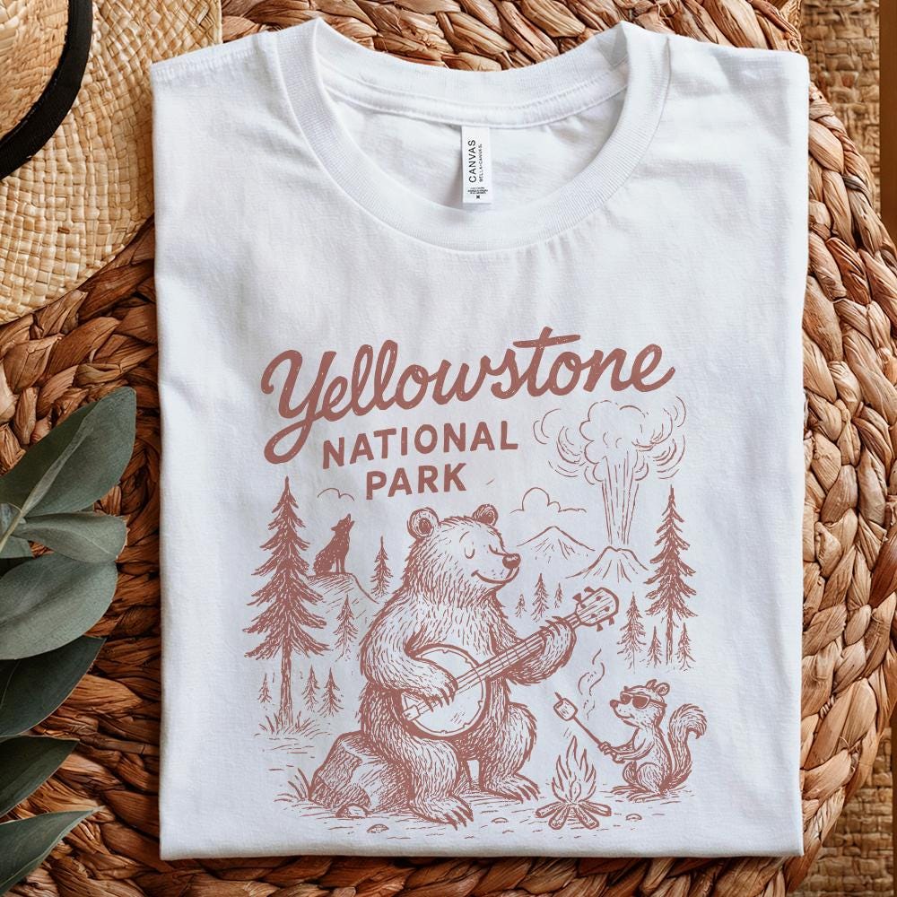 Yellowstone National Park PNG, Camping PNG - 300 DPI Design for T-Shirt