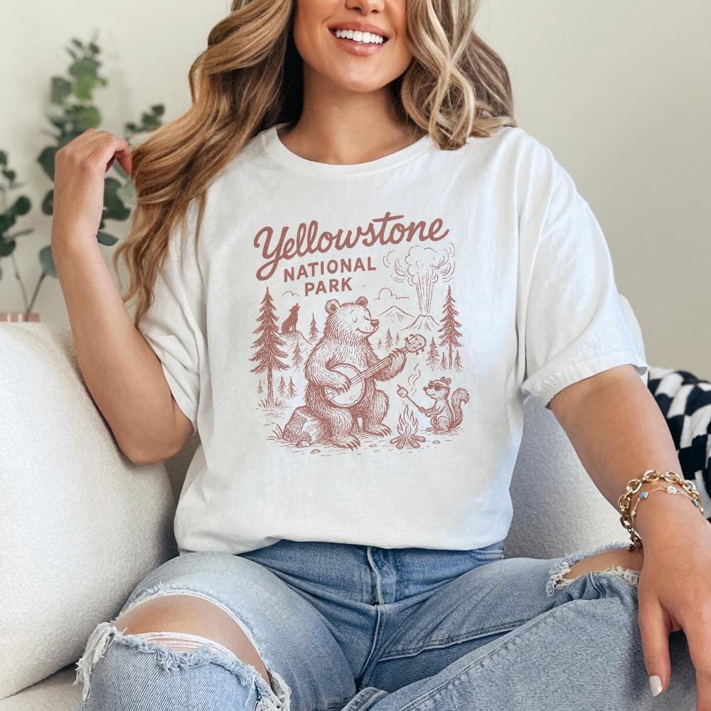 Yellowstone National Park PNG, Camping PNG - 300 DPI Design for T-Shirt