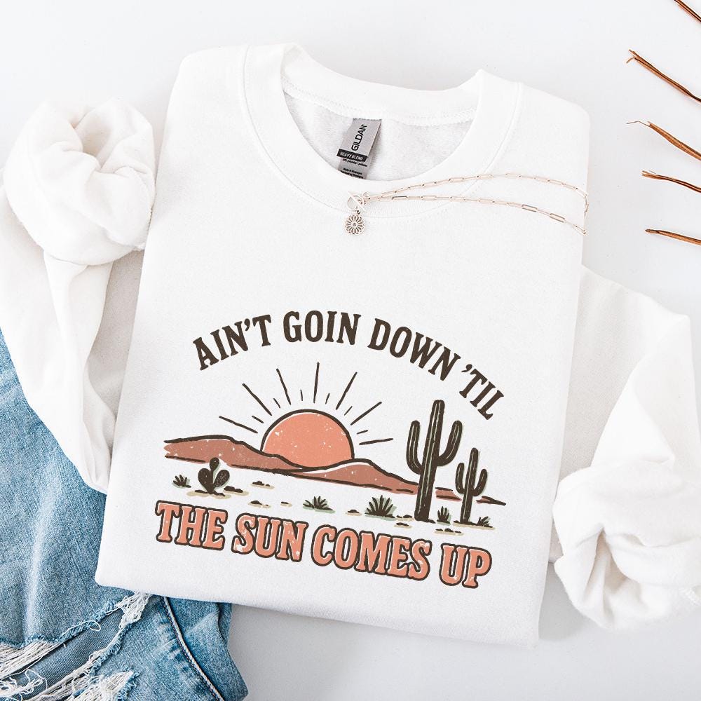 Ain't Goin Down 'Til The Sun Comes Up PNG, Western Desert Sunrise PNG -