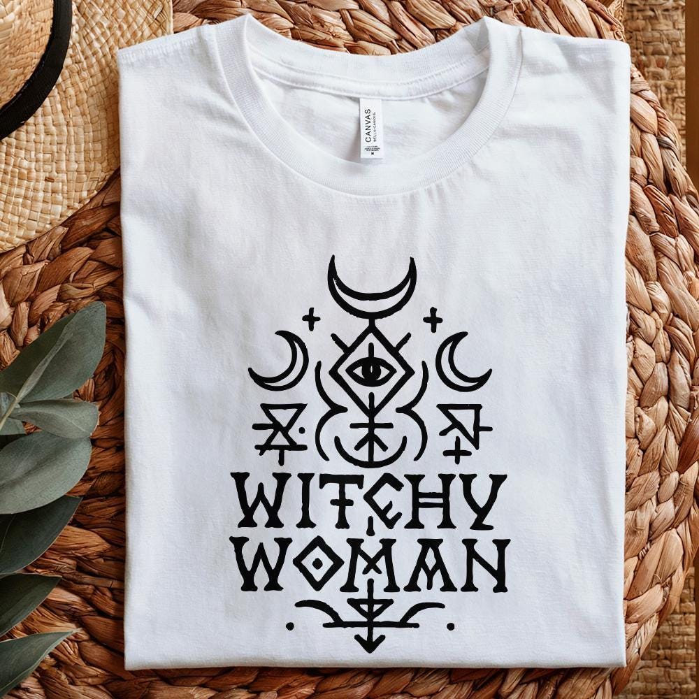 Witchy Woman PNG, Boho Occult Digital Download - 300 DPI Design for T-Shirt