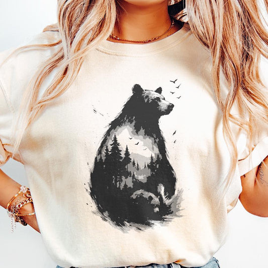 Bear Forest Wilderness PNG, Wildlife Nature Bear PNG - 300 DPI Design for