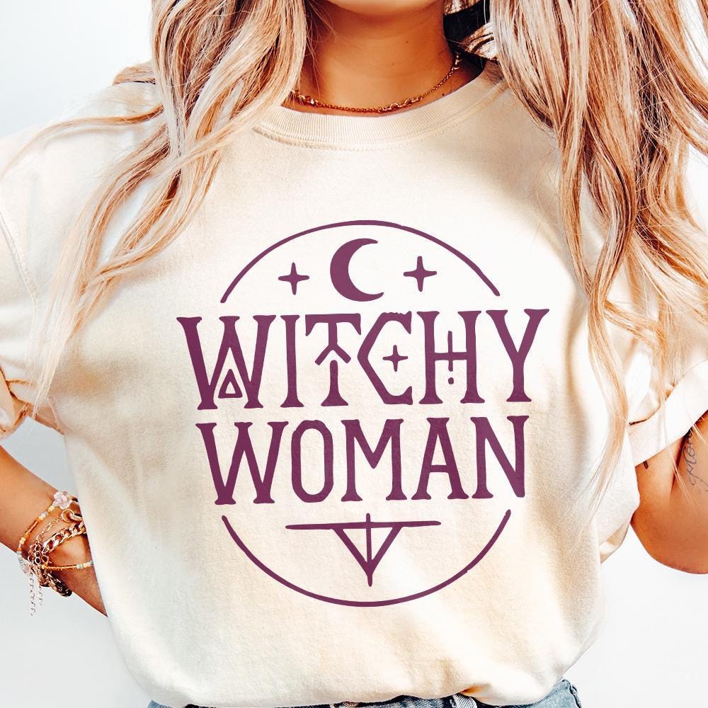Witchy Woman PNG, Mystical Boho Halloween PNG - 300 DPI Design for T-Shirt