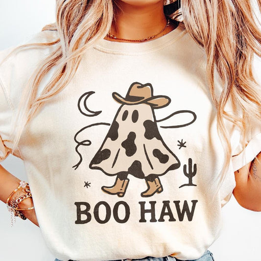 Boo Haw PNG, Cowboy Ghost png - 300 DPI Design for T-Shirt