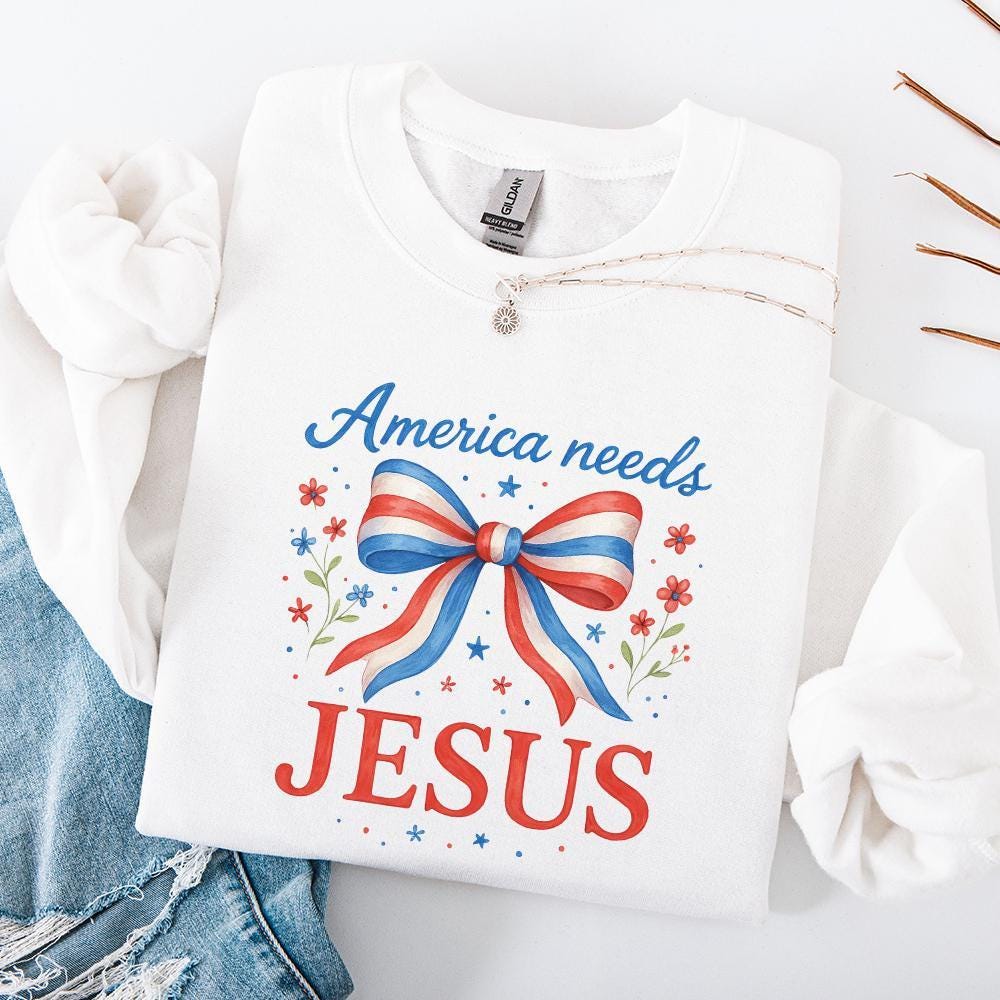 America Needs Jesus PNG, Sublimation Designs - 300 DPI Design for T-Shirt