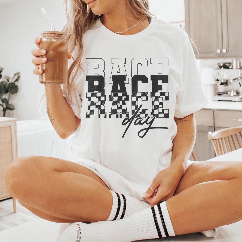 Race Day PNG, Race Day Vibes png - 300 DPI Design for T-Shirt