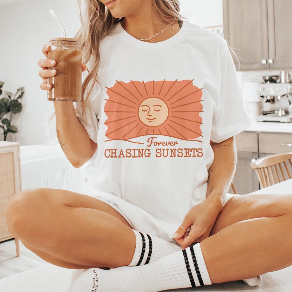 Chasing Sunset PNG, Sublimation Designs - 300 DPI Design for T-Shirt