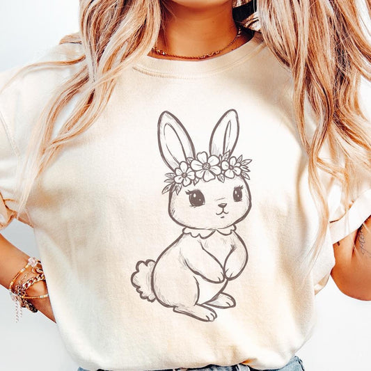 Western Bunny PNG, Easter Bunny - 300 DPI Design for T-Shirt